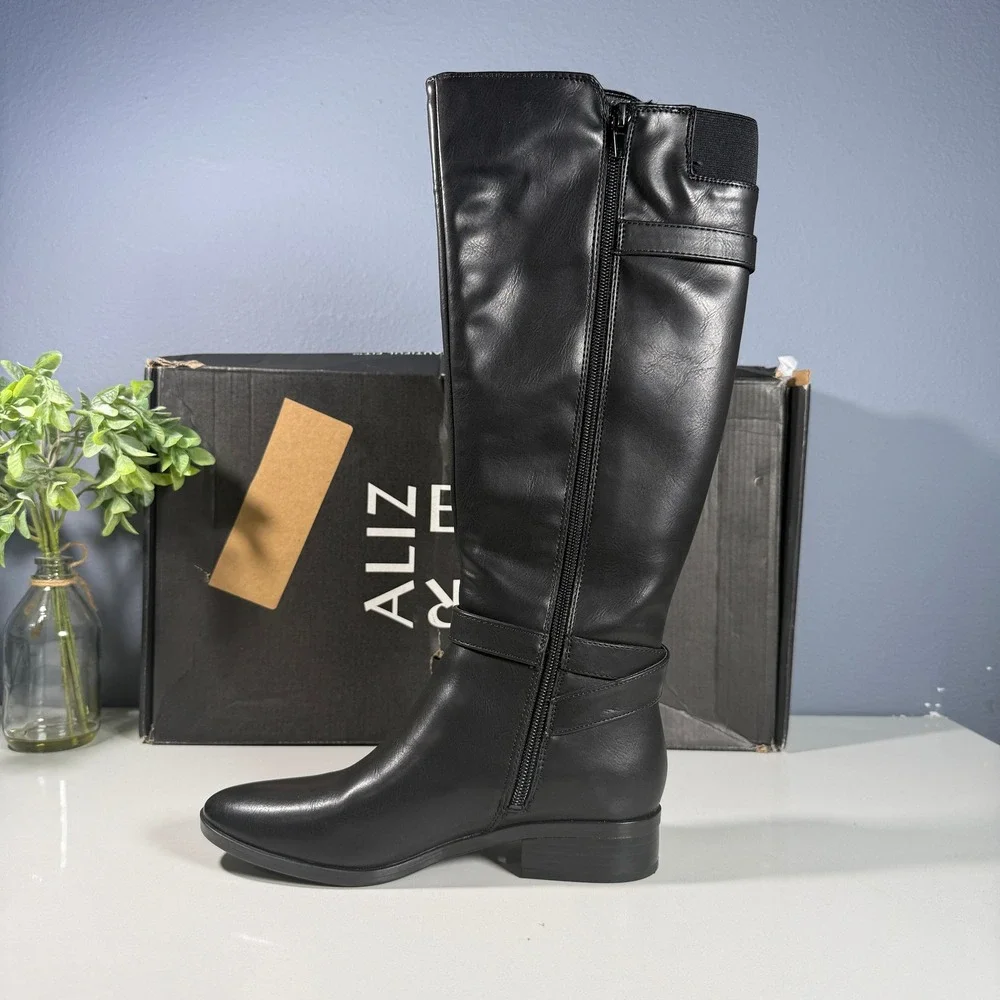 Naturalizer Sahara Black‎ Knee High Riding Boots Women's Size 6M